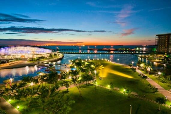 Aerial view of Cairns waterfront